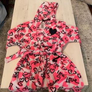 Justice girls hooded bath robe